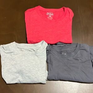 Fresh clean tees size large 3 pack red and gray